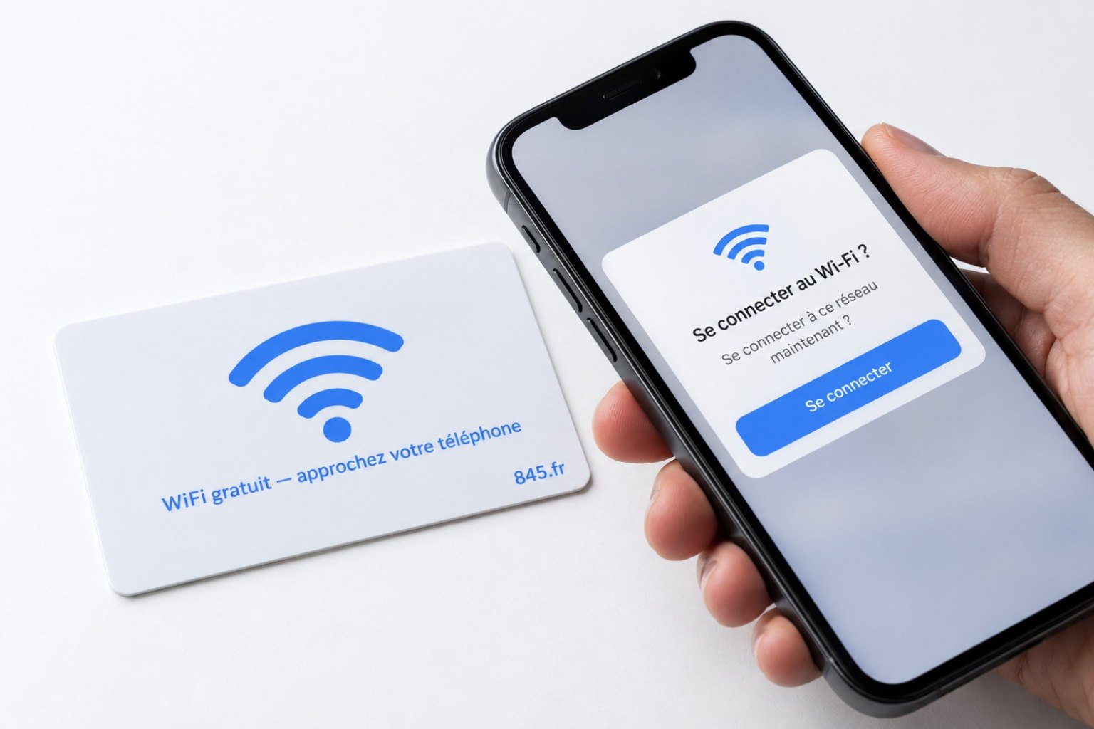 Carte NFC WiFi programmée