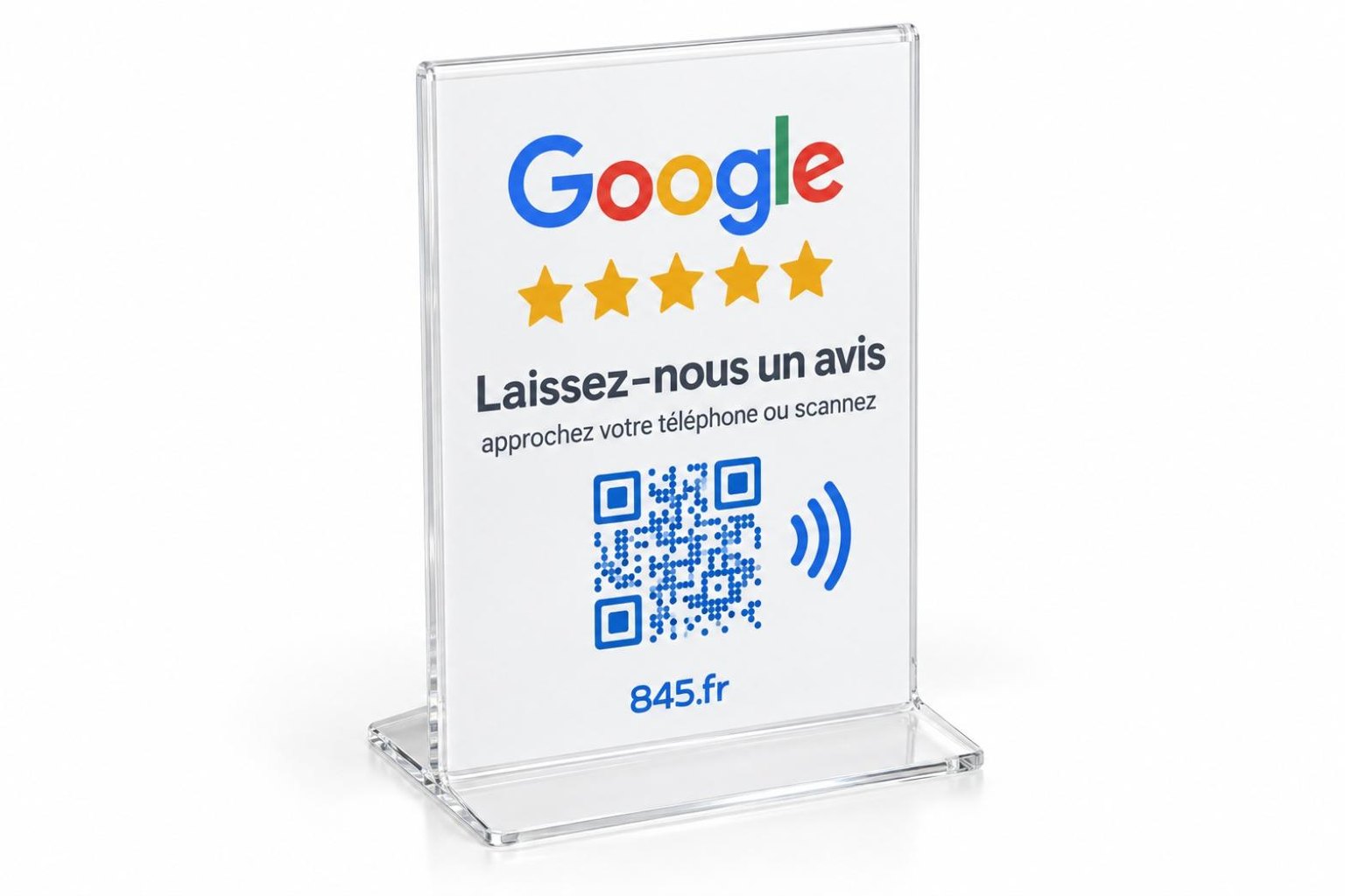 Chevalet NFC « Avis Google »