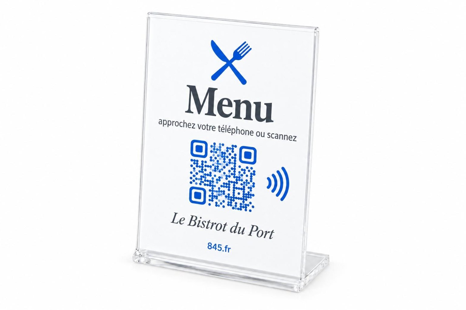 Chevalet NFC « Menu » de table