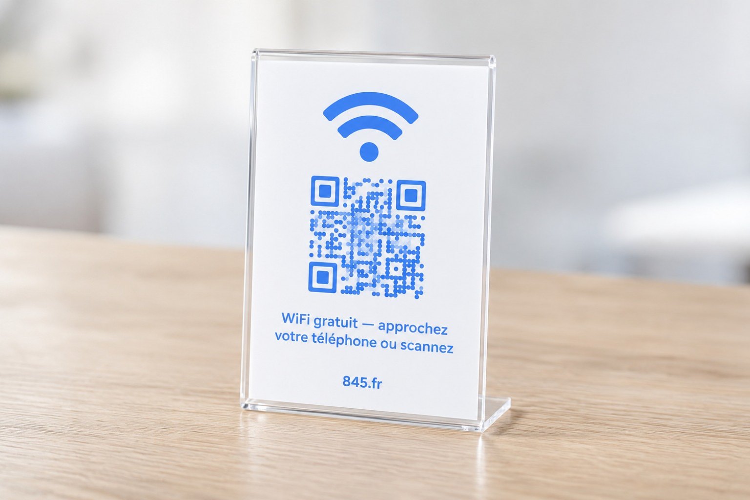 Chevalet NFC WiFi de comptoir